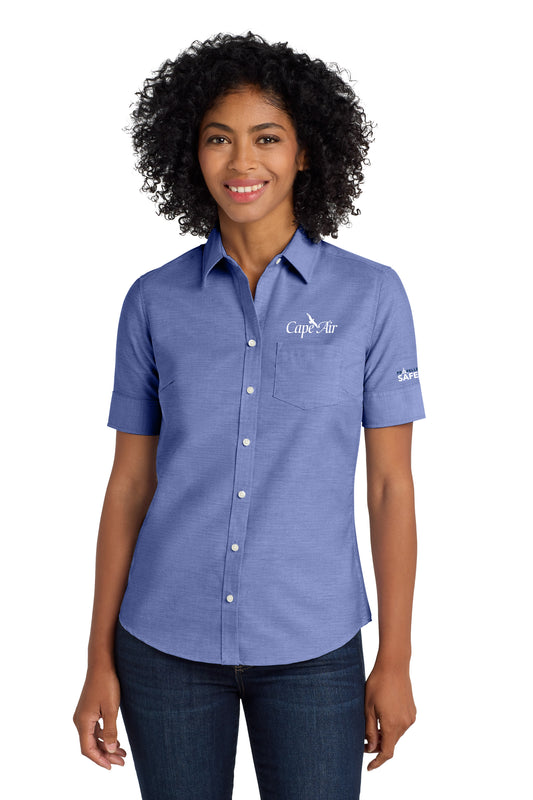 Ladies' Short-Sleeve Oxford